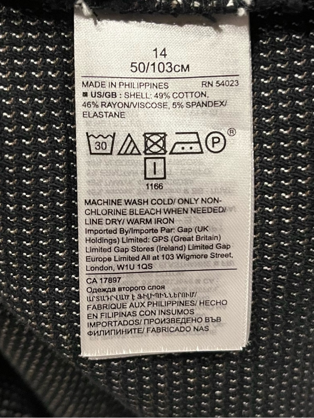 Banana Republic Bi Stretch Wrap Front Pencil Skirt Cute Black & White Pattern 14 - Picture 5 of 5